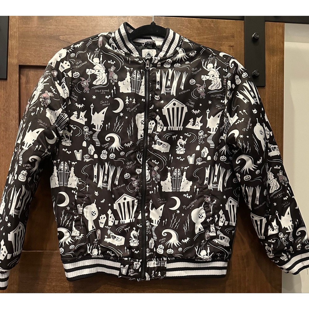 Disney Black & White Bomber Jacket Sz.11/12